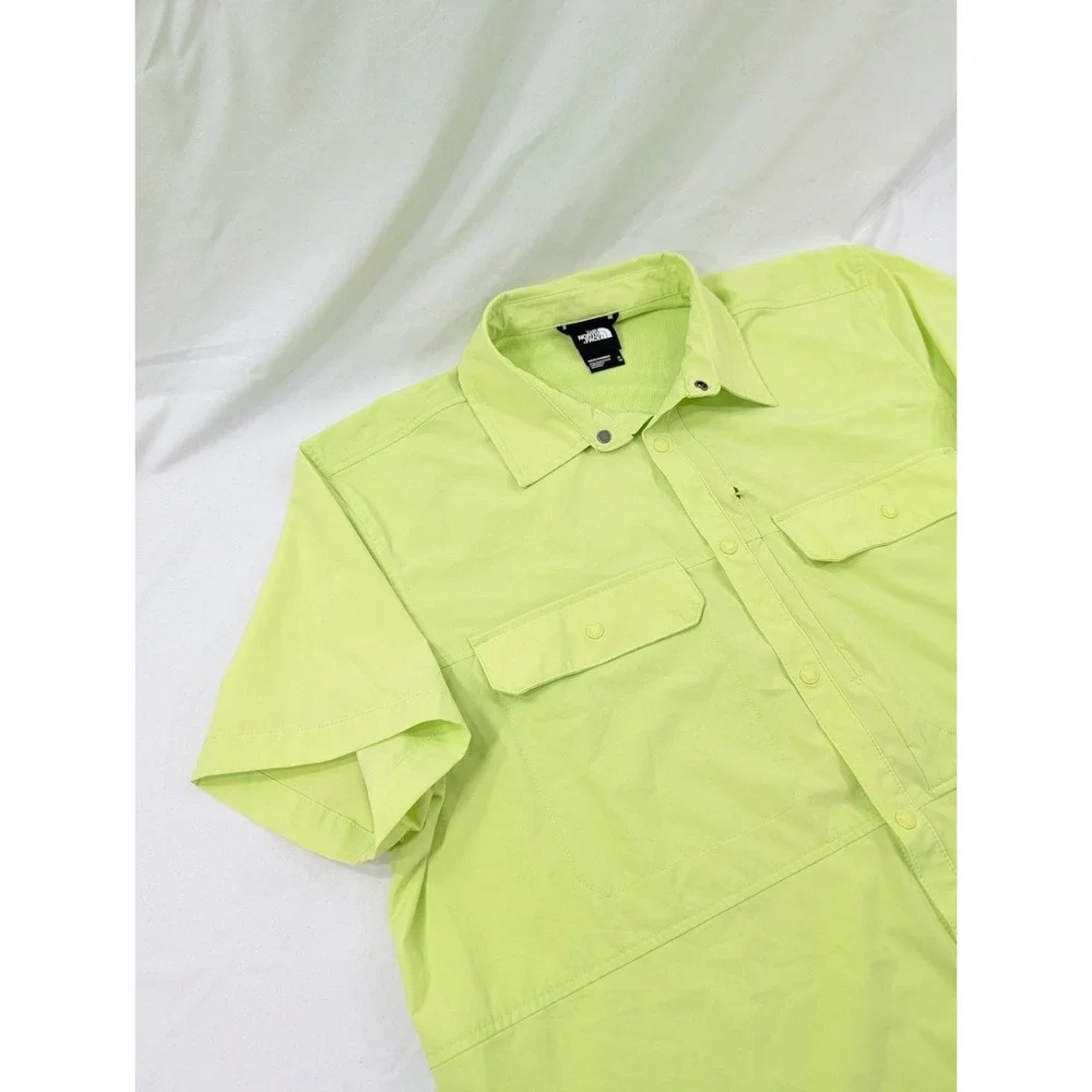 The North Face Men's XL Sniktau Short Sleeve Shirt High‎ Vis Neon Green Vented